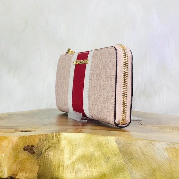 Michael Kors Center Stripe Leather Wallet - Picture 2 of 8